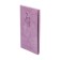 The weekly dated 2025, 80x165 mm, 64 sheets of Escalada, soft leather cover, pancake embossing, block 70 g/m², lilac