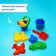 Set for playing sand, bucket, scoop, watering can, 4 molds, mix colors