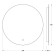 Evororm mirror with LED backlight, touch switch, 12W, 50x50 cm, warm white light