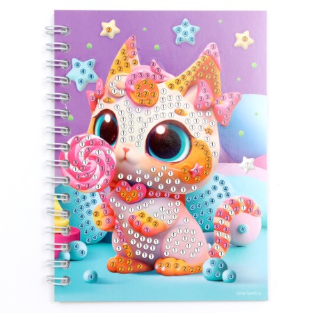 Diamond mosaic with a partial filling for children on the Sweeter Notepad, 11 x 15 cm, 48 sheets-2