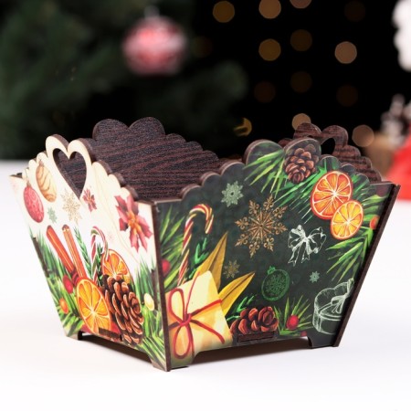 Candy "New Year" Green, 10x13x13.5 cm