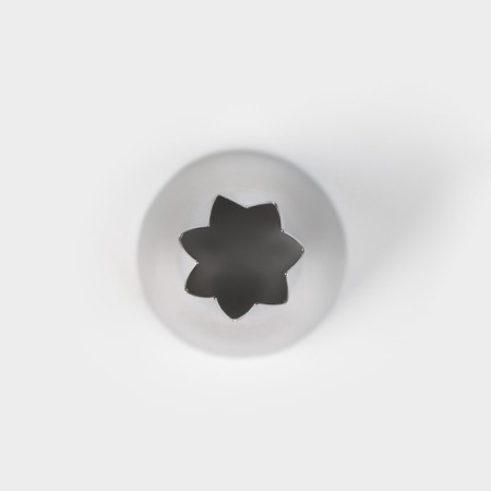 Konfinett confectionery nozzle "Open Star", D = 3 cm, output 1.2 cm, stainless steel-1