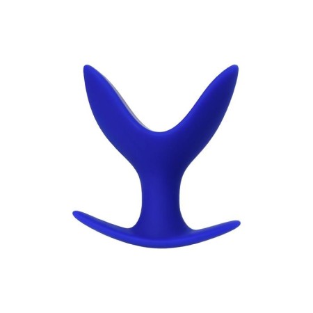 Expanding anal plug Bloom, silicone, blue color, 9 cm, d = 6.5 cm-2