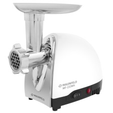 Maunfeld MF-233WH meat grinder, electric, 1360 watts, reverse, 5 nozzles, white