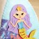 Banch hat for a nursery with an application of the Lylak mermaid, felt