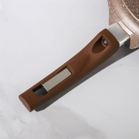Pancake pan “granite Brown”, D = 22 cm, plastic handle, anti -stick coating, brown color-4
