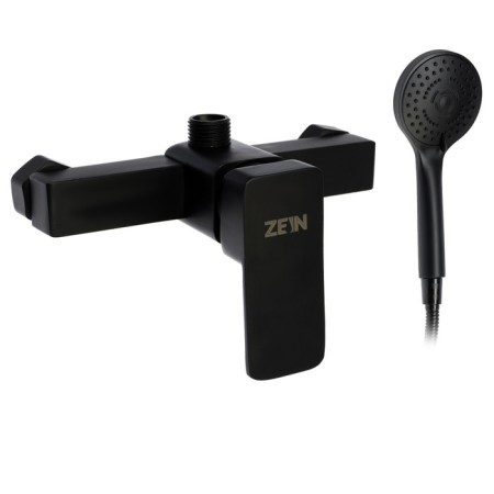 Soul mixer Zein Z3844, one -leaf, shower set, watering can 5 modes, black