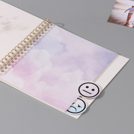 Photo album on spirals 20 sheets "Clouds" volumetric element + 4 tabs 24x24 cm-5