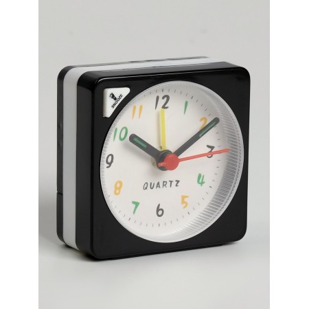 Watch alarm clock, on batteries, with backlight, 5.6 x 5.6 x2.5cm, dial d-5 cm
