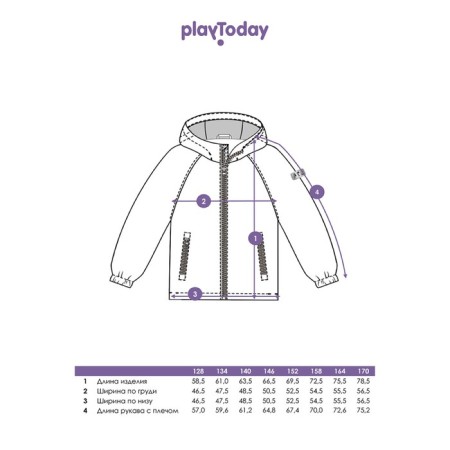 Ветровка для девочки PlayToday, рост 134 см-12