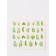 Slider - nail design "Leaflets", packing 6 pcs, green color