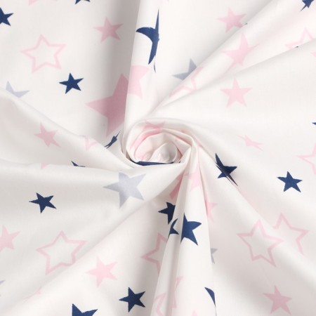 Printed "stars" Sh.160 cm, satin, 100% cotton-2