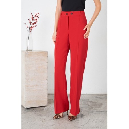 Women's pants with a section of Eliseeva Olesya, size 48, red color-2