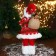 Santa Claus "in a red fur coat, cap and gifts" 23x45 cm