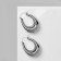 Earrings Metal are “wide” volumetric, silver color