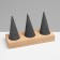 Rings stand 13 × 5 × 8, wood, cones, black-beige color