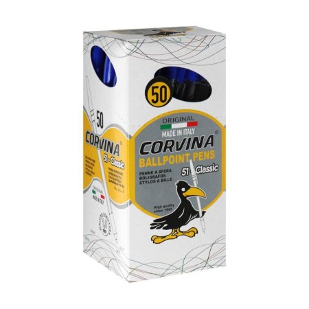 Ballic handle Corvina "51 Classic" Blue ink, 1.0 mm node, transparent case-3