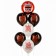 Bouquet of balls “You Fire”, latex, foil, set: 7 pcs., Mix