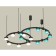Suspended lamp with composite crystal Ambrella Light, XR92091300, GX53 LED 12 W, black sand, blue, transparent