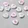 Acrylic bead "English letters" mix, heart 12 × 12 mm, set 10 g, color mix