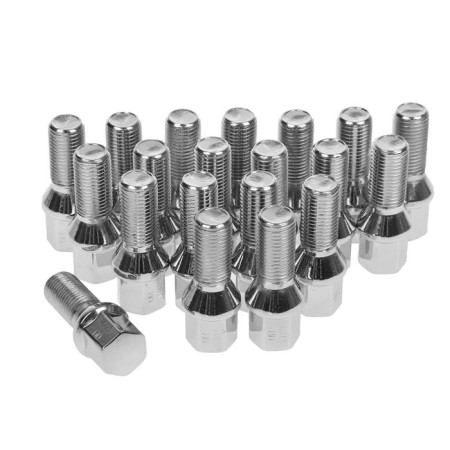 Bolt 14x1.5 mm, length 55/28 mm, turnkey 17 mm, cone, chrome