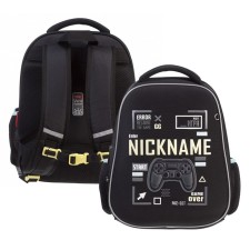 Frame backpack 38 x 29 x 18 cm, Hatber Ergonomic Plus, Start Game, Black NRK_85048
