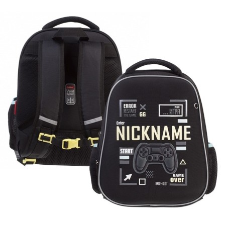 Frame backpack 38 x 29 x 18 cm, Hatber Ergonomic Plus, Start Game, Black NRK_85048