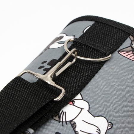 Bag - Animal Carrying "Playing Catets", gray, size S, 37.5 x 17 x 22 cm-4