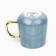 New Year! New Year's ceramic Penguin mug, 600 ml, blue color