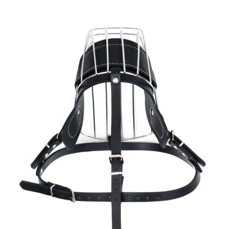 Mercorizer Metal No. 4 with a tripartite strap, pressed skin, black-5