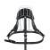 Mercorizer Metal No. 4 with a tripartite strap, pressed skin, black