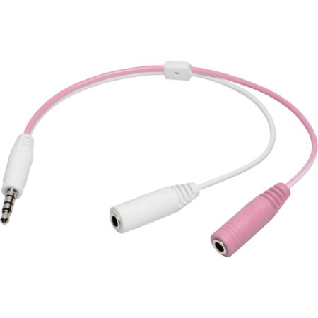 Redragon Mento, game, microphone headphones, 3.5 mm, 1.8m, pink-4