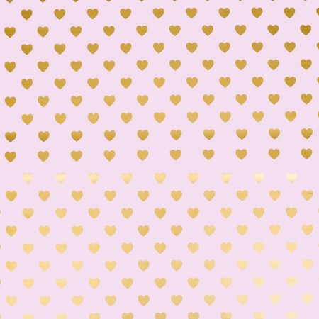 Matte film "Golden Hearts", light pink, 58 x 58 cm-2