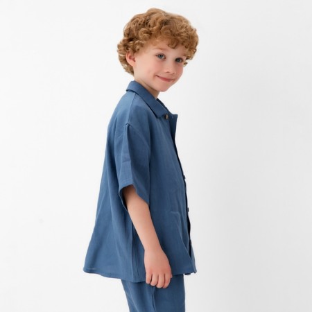 Board for the boy KAFTAN LINEN, p. 36 (134-140), blue-2