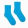 Women's socks, blue color, size 36-40