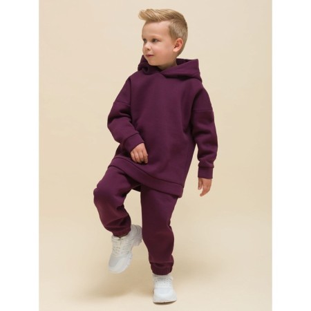 Baby trousers, height 110 cm, burgundy color-10