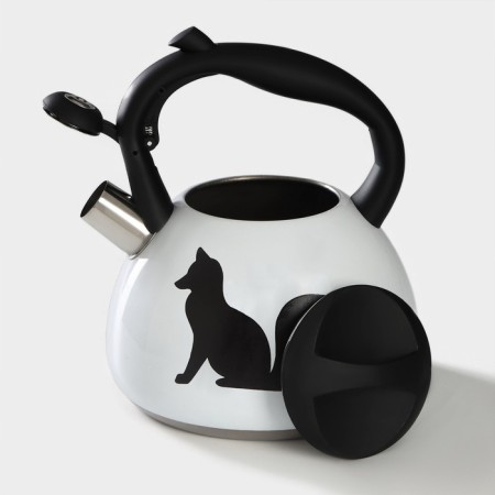 A kettle with a stainless steel whistle “Fox”, 3 l, with a heating indicator-5