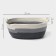 Basket for storage ladled handmade LadOOM "Vega", cotton, 32 × 21 × 12 cm, color gray color