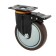 Furniture wheel Cappio d = 125, on the site, with a stop, rotary, TPR coating