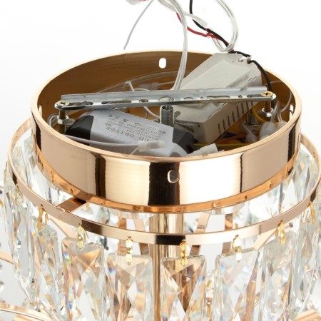 Causte "Irina" 8x60W E14+24W LED PDD gold 58x58x52cm SVK-10
