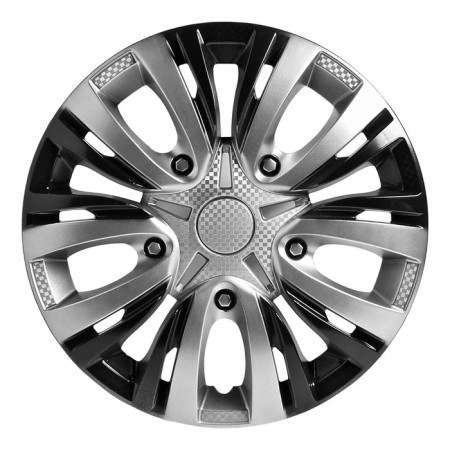 Wheel caps 16 "Lyon T", silver/black, carbon, set. 2 pcs-1