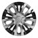 Wheel caps 16 "Lyon T", silver/black, carbon, set. 2 pcs