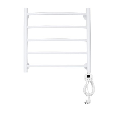 Domoterm electric heated towel rail "Calipso" P5, 500x500 mm, right, white matte-1