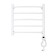 Domoterm electric heated towel rail "Calipso" P5, 500x500 mm, right, white matte