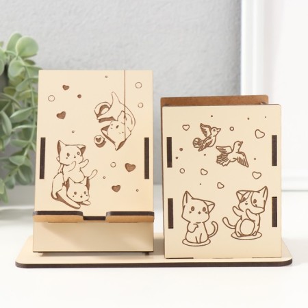 Table Organizer "Cats" 18x12.5x9 cm (set of 9 parts)-1
