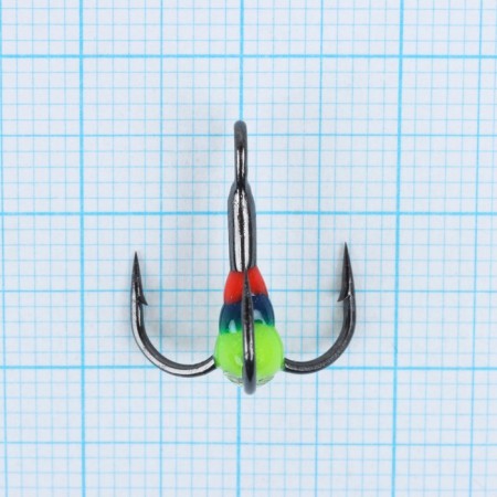 Namazu traffic tribe hook, with a drop and stone, 8 (int), RYB color, in a package of 5 pcs.-1
