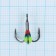 Namazu traffic tribe hook, with a drop and stone, 8 (int), RYB color, in a package of 5 pcs.