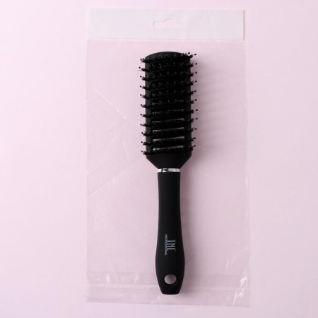Combing massage, combined bristles, ventilated, 4.4 × 23 cm, black color-2
