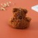 Tekstil key "Brown Bear with Bantik" 9x6x9.5 cm