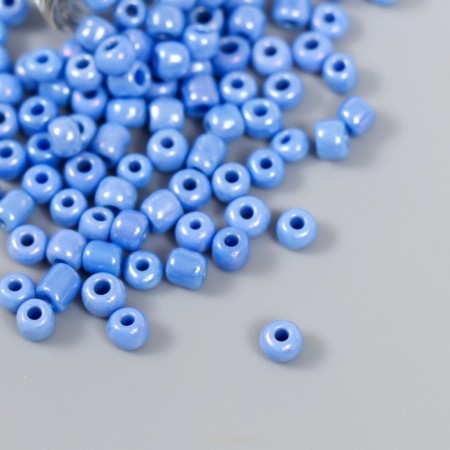 Beads 6/0 in the bottle "Cobalt" 20 g ceramic shine 6x2x2 cm-2